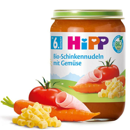 6 Pack: HiPP Pasta With Ham & Vegetables, Bio (6x190g)