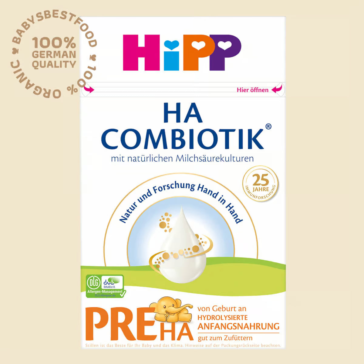 HiPP PRE HA-Combiotic – Hypoallergenic Infant Formula (600g)