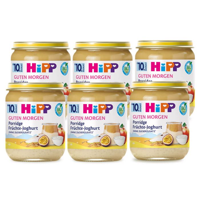 6 Pack: HiPP Good Morning Fruit-Joghurt Porridge (6x160g)