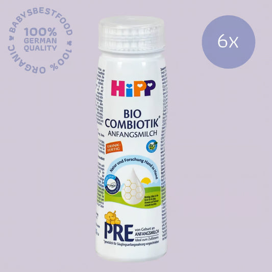 6x HiPP PRE Organic Combiotic Ready to Feed 200ml (6x200ml)