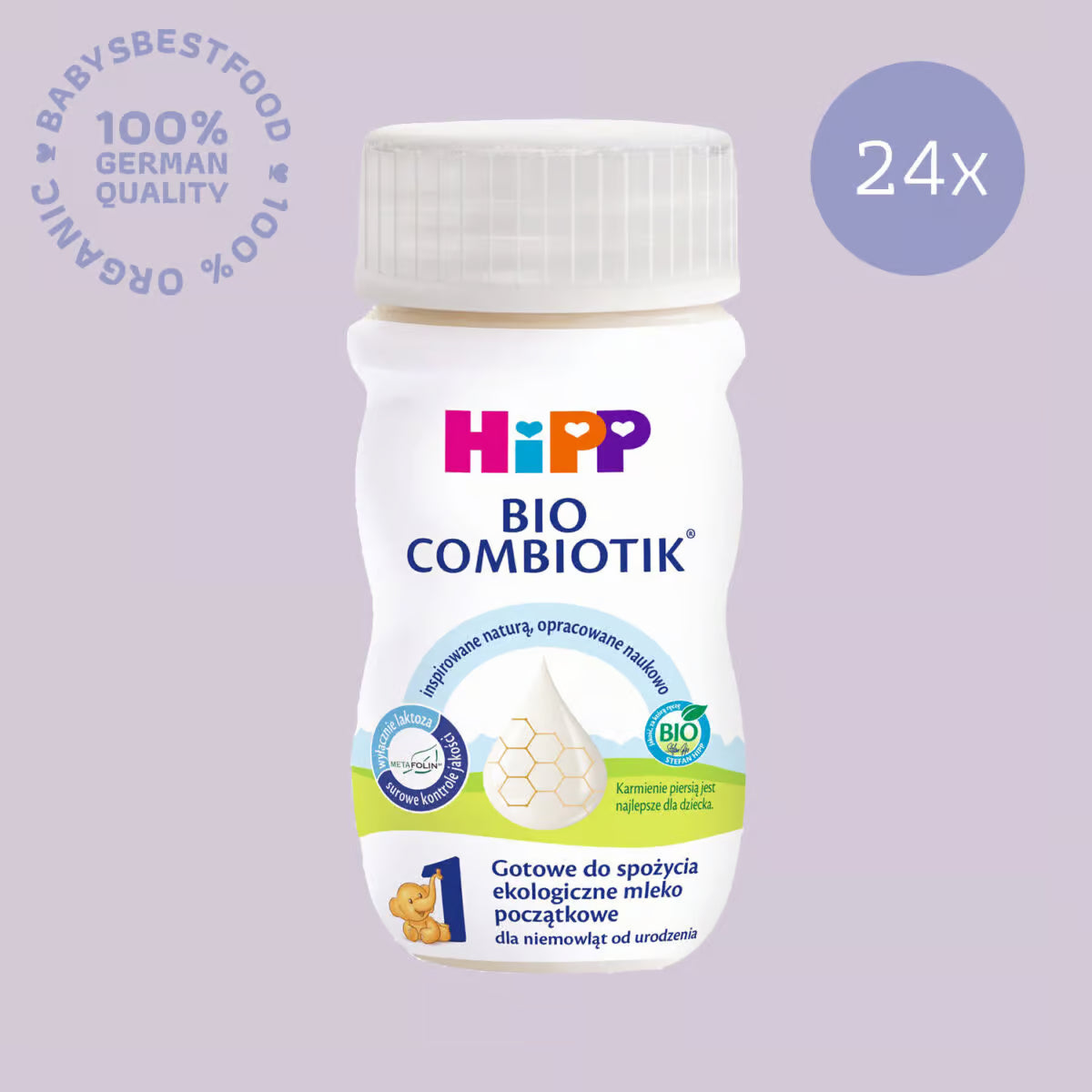 24x HiPP 1 Organic Combiotic Ready to Feed 90ml (EU-Version) ) (24x90ml)