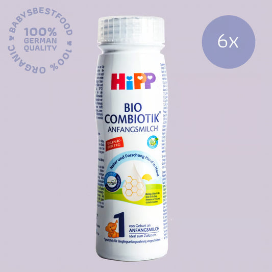 6x HiPP 1 Organic Combiotic Ready to Feed 200ml (6x200ml)